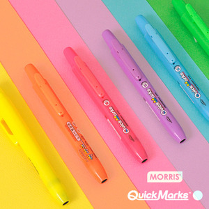 [뚜껑없는 형광펜 모리스 퀵마크S 퀵마크M 형광펜] 투명형광펜 / 불투명형광펜 / 노크식형광펜 / 모리스형광펜