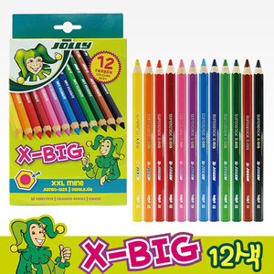 [지구화학] 졸리 X-BIG 색연필 12색 (점보색연필)