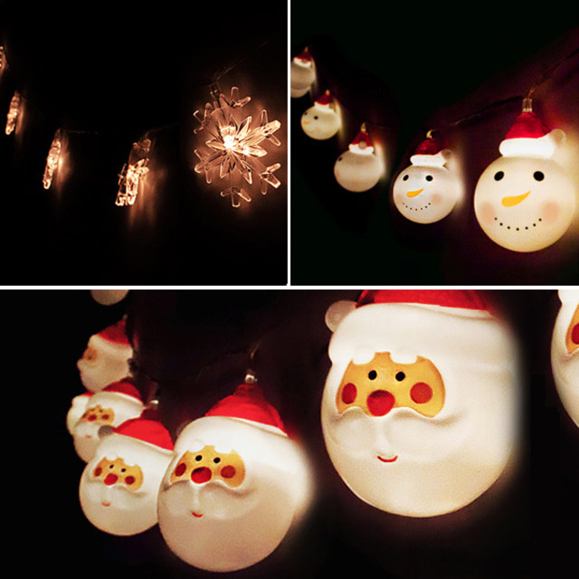 LED 크리스마스 가랜드 눈꽃 산타 눈사람